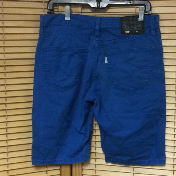 🐞 Bright Blue Levi 508 Shorts Sz 30 - Picture 3 of 6